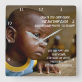 自分で四角い壁掛け時計を作成する スクエア壁時計 (正面)