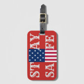 自分で安全な旅行を作成し、安全なボンボヤージュ ラゲッジタグ (正面縦)