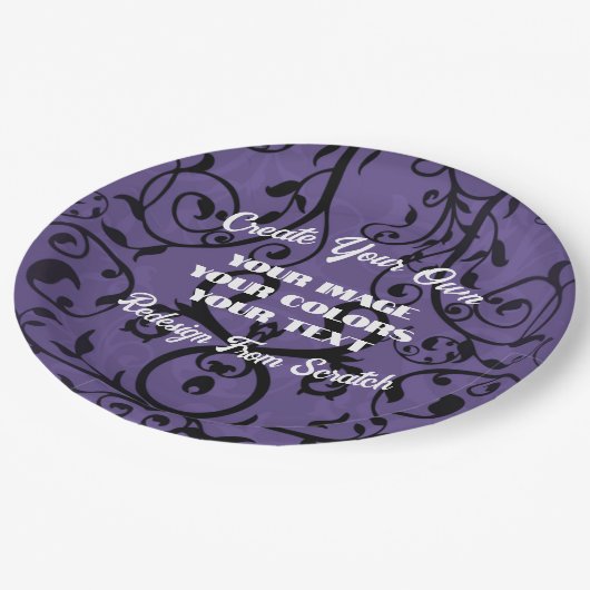 自分で完全に作成すカスタマイズる ペーパープレート (アングル)