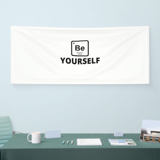 自分で定期表の標語になる 横断幕 (トレードショー)