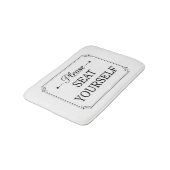 自分で座っておもしろいヴィンテージ バスマット (アングル)