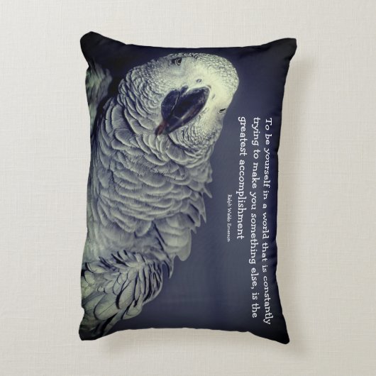 自分で引用文かわいいオ感動的ウム  アクセントクッション (裏面(縦))