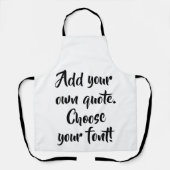 自分で引用文 パーソナライズされた エプロン (正面)