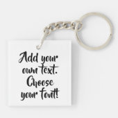 自分で引用文 パーソナライズされた キーホルダー (裏面)