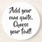 自分で引用文 パーソナライズされた コースター (正面)