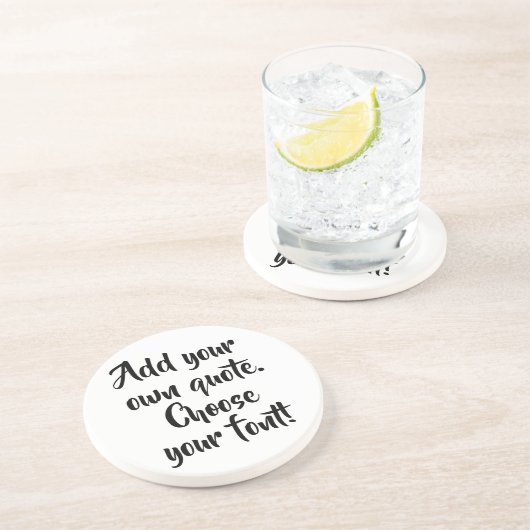 自分で引用文 パーソナライズされた コースター (側面)