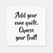 自分で引用文 パーソナライズされた スタンダードカクテルナプキン (正面)