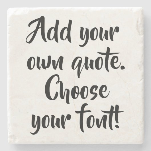 自分で引用文 パーソナライズされた ストーンコースター (正面)
