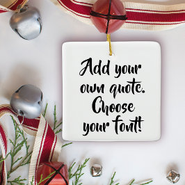 自分で引用文 パーソナライズされた セラミックオーナメント