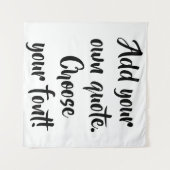 自分で引用文 パーソナライズされた タペストリー (正面(横))