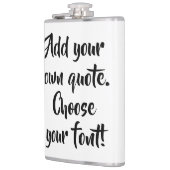 自分で引用文 パーソナライズされた フラスク (左)