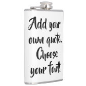 自分で引用文 パーソナライズされた フラスク (右)