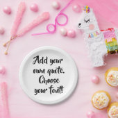 自分で引用文 パーソナライズされた ペーパープレート (パーティー)