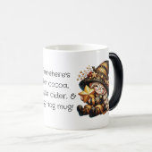 自分で愛らしい魔法のクリスマス格言を作る モーフィングマグカップ (正面右)