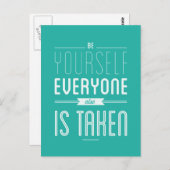 自分で感動的引用文はがき ポストカード (正面/裏面)