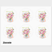 「自分で成長」サークルステッカー ラウンドシール (シート)