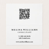 自分で折り畳んだエレガントQRコー素朴ドを作成 名刺 (内部フラット)