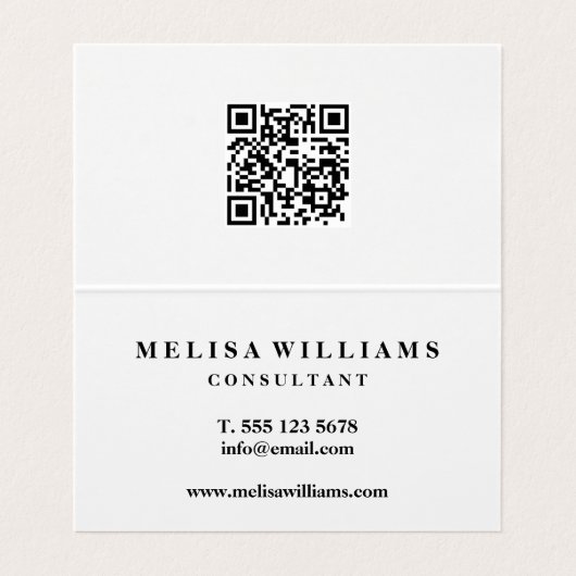 自分で折り畳んだエレガントQRコー素朴ドを作成 名刺 (内部フラット)