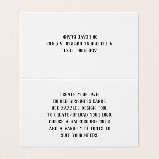 自分で折り畳んだカスタマイズビジネスカードを作成する 名刺 (外部フラット)