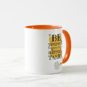 自分で指感動的引用文2対 マグカップ (正面右)