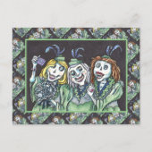 自分で撮った素敵な不気味なゾンビの花嫁介添人 シーズンポストカード (正面)