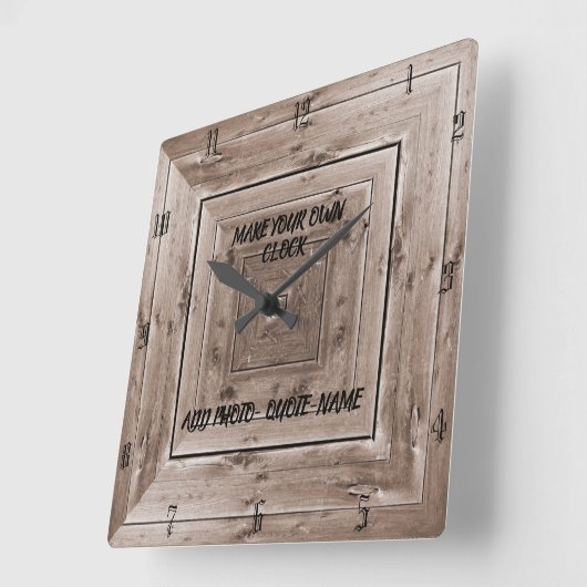 自分で時計を作る スクエア壁時計 (傾斜)