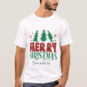 自分で楽しいクリスマスツリーを作る Tシャツ (正面)