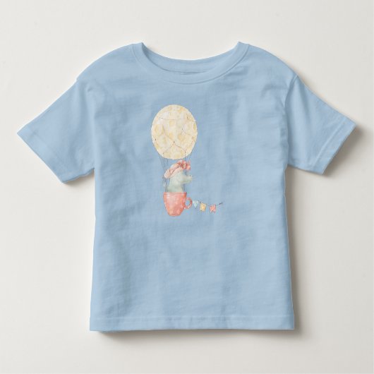 自分で浮かんでかわいい女の子アリゲーターを作成 トドラーTシャツ (正面)