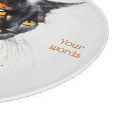 自分で火の通る黒猫を作る カッティングボード (角)