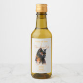 自分で火の通る黒猫を作る ワインラベル (正面)