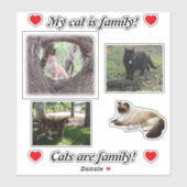 自分で猫シールを作って猫好きテンプレート シール (シート)