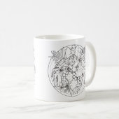自分で絵を描くトロピカルな模様  コーヒーマグカップ (正面右)