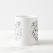 自分で絵を描くトロピカルな模様  コーヒーマグカップ (中央)
