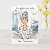 自分で練習す気にる | ヨガレディ カード (黄色い花)