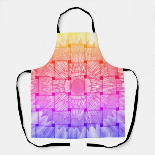 自分で織り上げカラフルる エプロン (正面)