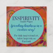 「自分で美しく」インスピレーションの優しさカード スクエア名刺 (裏面)