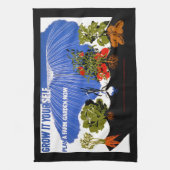 自分で育てる～農場の庭を今すぐ植える キッチンタオル (縦)