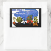 自分で育てる～農場の庭を今すぐ植える 長方形シール (バッグ)