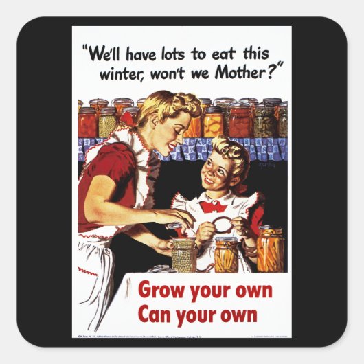 自分で育て、自分で育てる スクエアシール (正面)