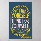 自分で自分考えの引用文を求める ポスター (正面)