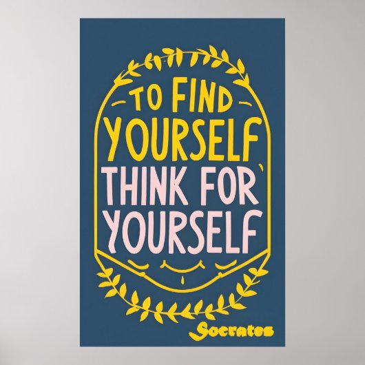 自分で自分考えの引用文を求める ポスター (正面)