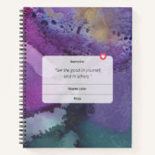 自分で良いものを見る紫のノート ノートブック (正面)