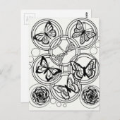 自分で色を塗れる大人の塗り絵（ティーン向け） ポストカード (正面/裏面)