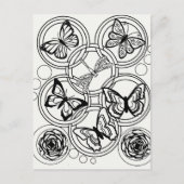 自分で色を塗れる大人の塗り絵（ティーン向け） ポストカード (正面)