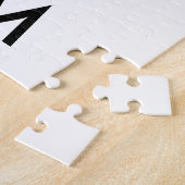 自分で落ち着保いたい – 黒いポスター ジグソーパズル (側面)