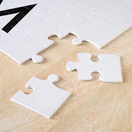 自分で落ち着保いたい – 黒いポスター ジグソーパズル (側面)