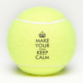 自分で落ち着保いたい – 黒いポスター テニスボール (裏面)