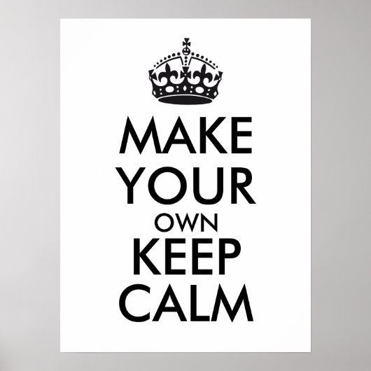 自分で落ち着保いたい – 黒 ポスター (正面)