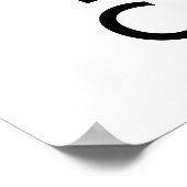 自分で落ち着保いたい – 黒 ポスター (角)