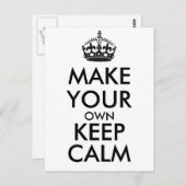 自分で落ち着保いたい – 黒 ポストカード (正面/裏面)